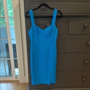 Nanette Lepore Blue Sweetheart Sheath Midi Dress